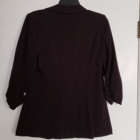 NWOT XOXO JRS Blazer Jacket w/Ruched 3/4 sleeves - Picture 5 of 6